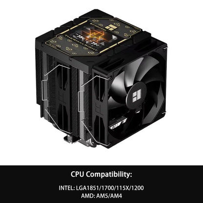 Thermalright Peerless Assassin 120 ARGB CPU Air Cooler – Digital Black Dual Tower High Performance Radiator for Intel LGA1851/1700/1200/115X & AMD AM4/AM5
