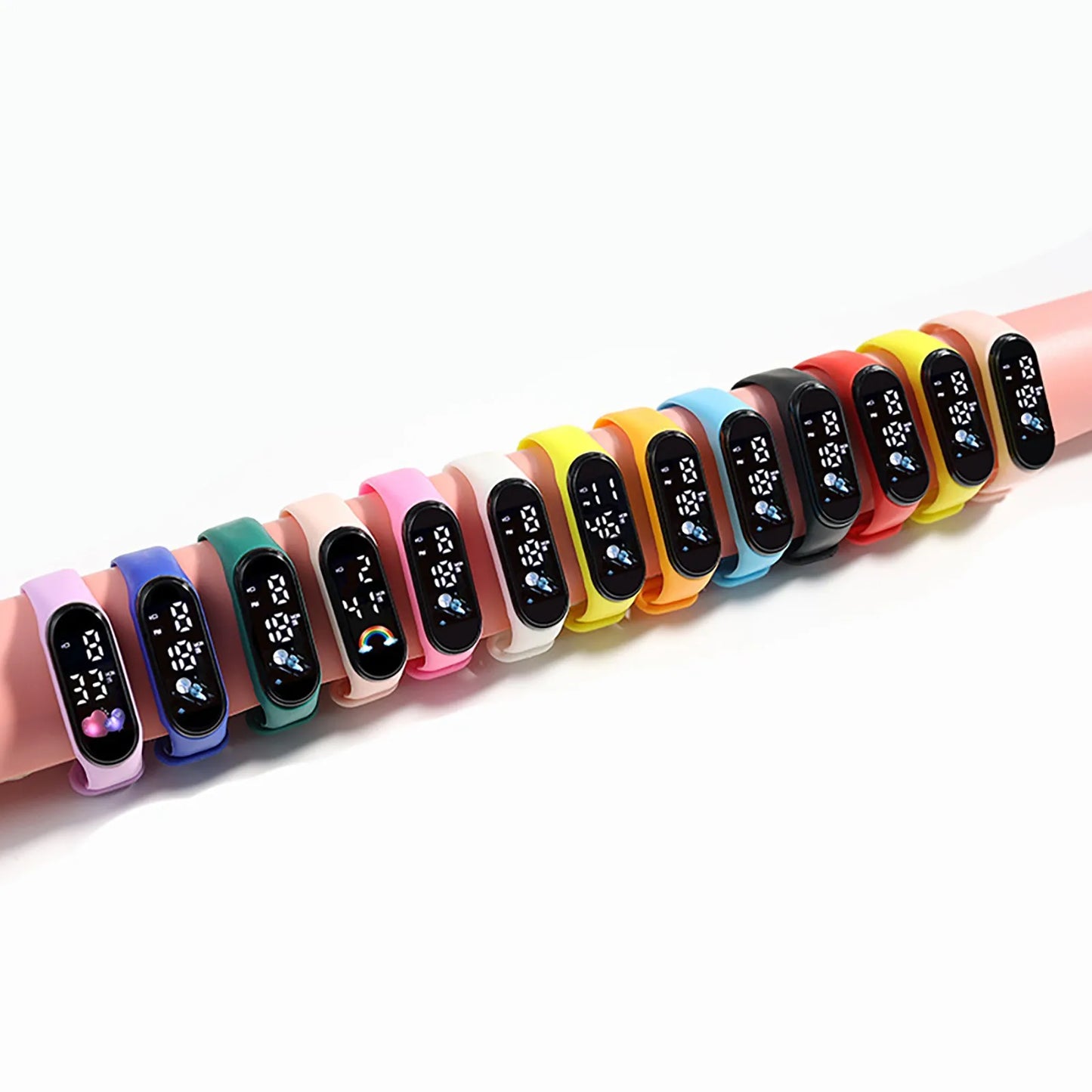 Kawaii Kids Smart Watch – Waterproof Digital Sports Watch for Boys & Girls with Silicone Strap