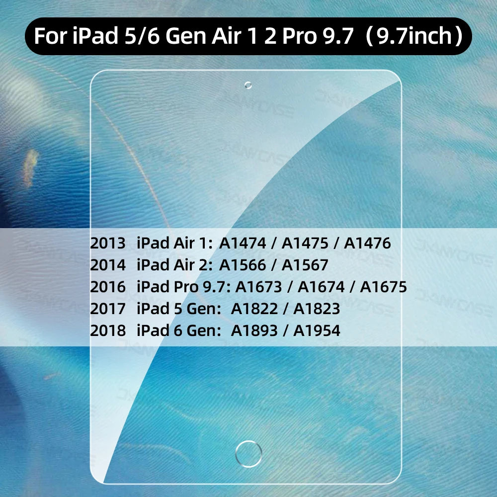 Tempered Glass Screen Protector for iPad – Compatible with 2019/2020 10.2", iPad Pro 11", Air 3 10.5", Mini & 9.7" Models