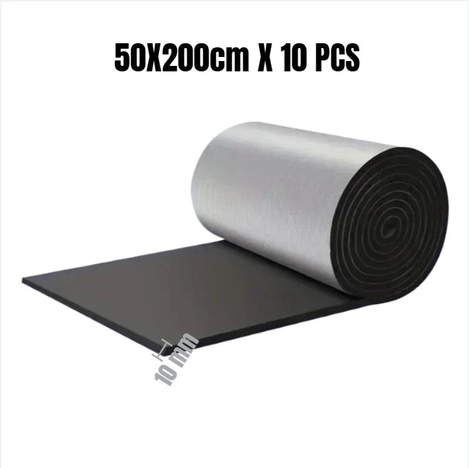 Fireproof Sound Insulation Mat - 200x50cm Thermal Acoustic Panel for Car Noise Reduction & Heat Protection