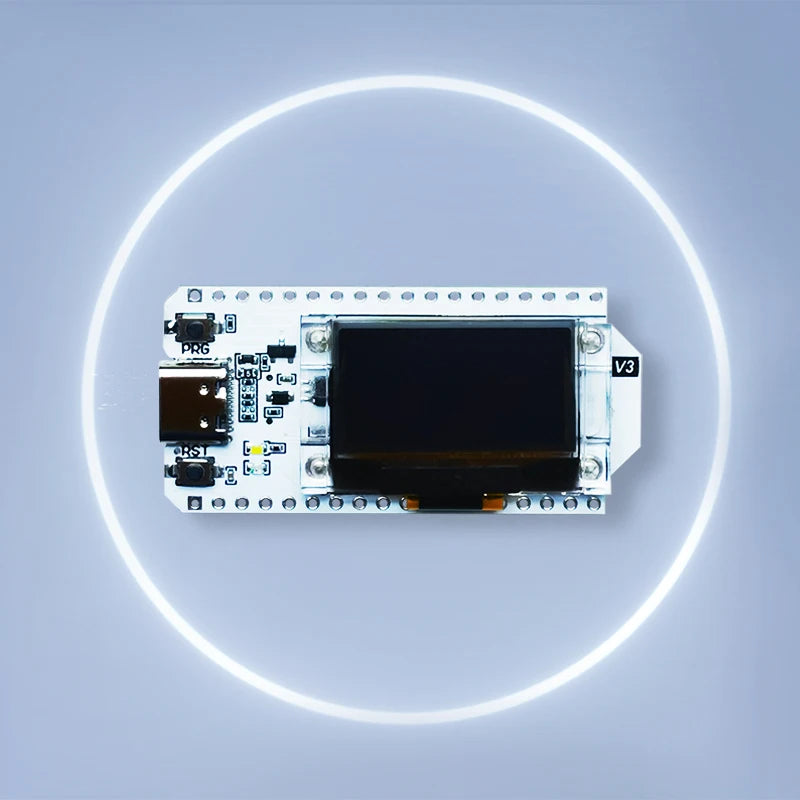 Meshtastic Heltec V3 ESP32 LoRa 32 Dev Board Kit — SX1262 Tri-Band 915MHz with OLED, USB-C, WiFi & BLE, 800mAh Battery Case for Arduino IoT