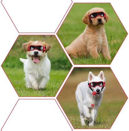 UV Protective Goggles for Dogs and Cats: Cool Sunglasses Eyewear for Small to Medium Pets - Outdoor Riding Pet Accessorie