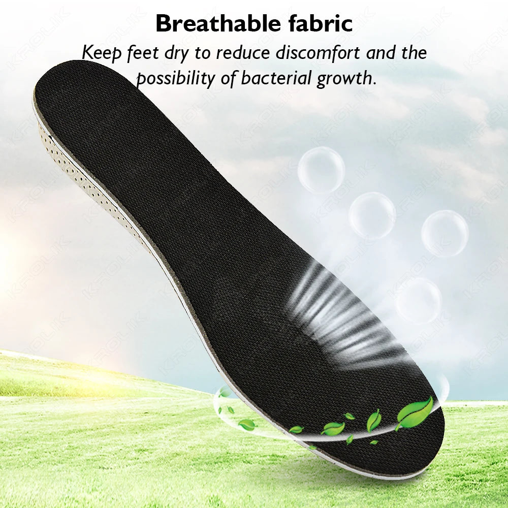 Memory Foam EVA Height Increase Insoles 2–5cm – Breathable Lightweight Shoe Lift Inserts for Men & Women Sports & Everyday Use