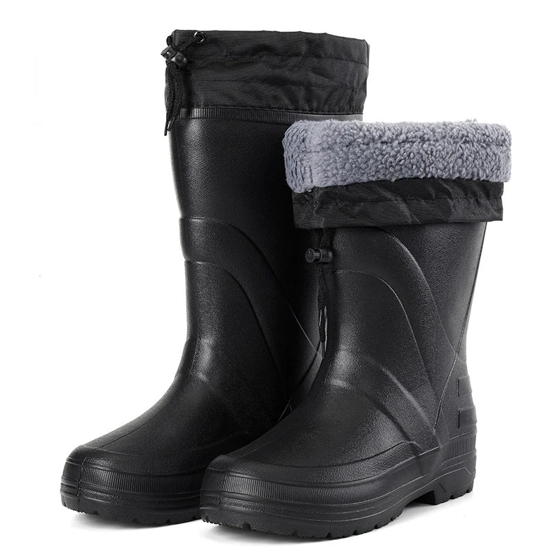 2025 Men’s High-Quality EVA Rain Boots – Non-Slip, Waterproof Winter Snow & Work Shoes with Platform