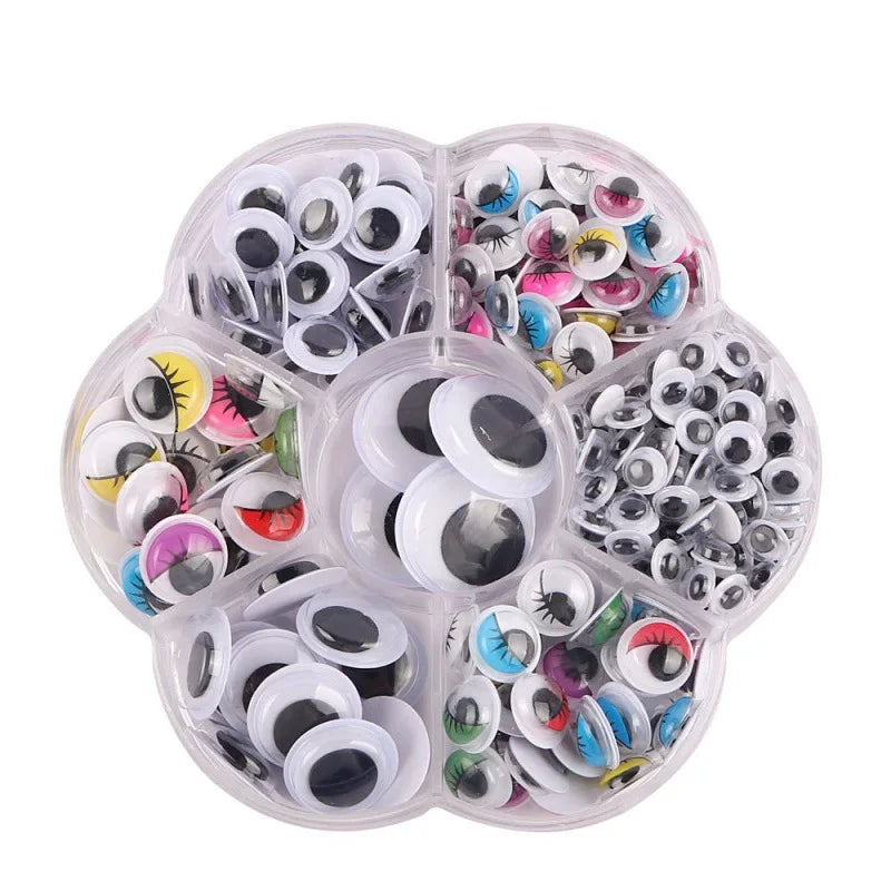 Multi-Size Googly Eyes Craft Kit - Self Adhesive & Sew On Plastic Eyes for Kids Handmade Projects
