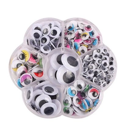 Multi-Size Googly Eyes Craft Kit - Self Adhesive & Sew On Plastic Eyes for Kids Handmade Projects