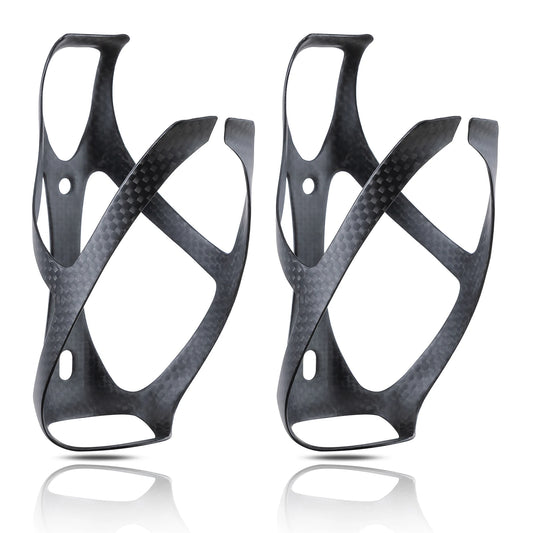 HUALONG 3K Carbon Fiber Bicycle Water Bottle Cage - Ultra-Light Matte Black MTB, Road & Gravel Bike Bottle Holder