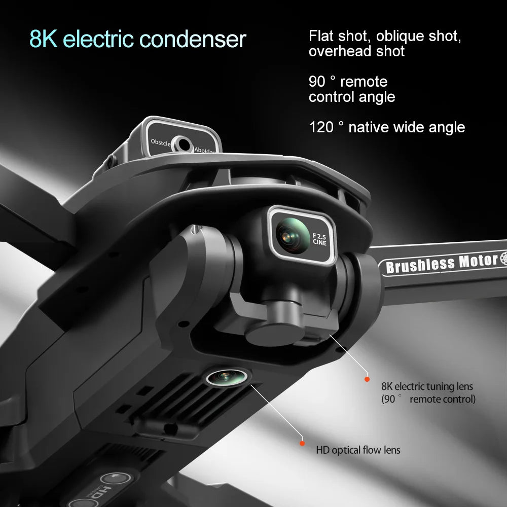 2025 V168 Pro MAX GPS Drone – 8K HD Camera, 5G WiFi FPV, 360° Obstacle Avoidance, Brushless RC Quadcopter