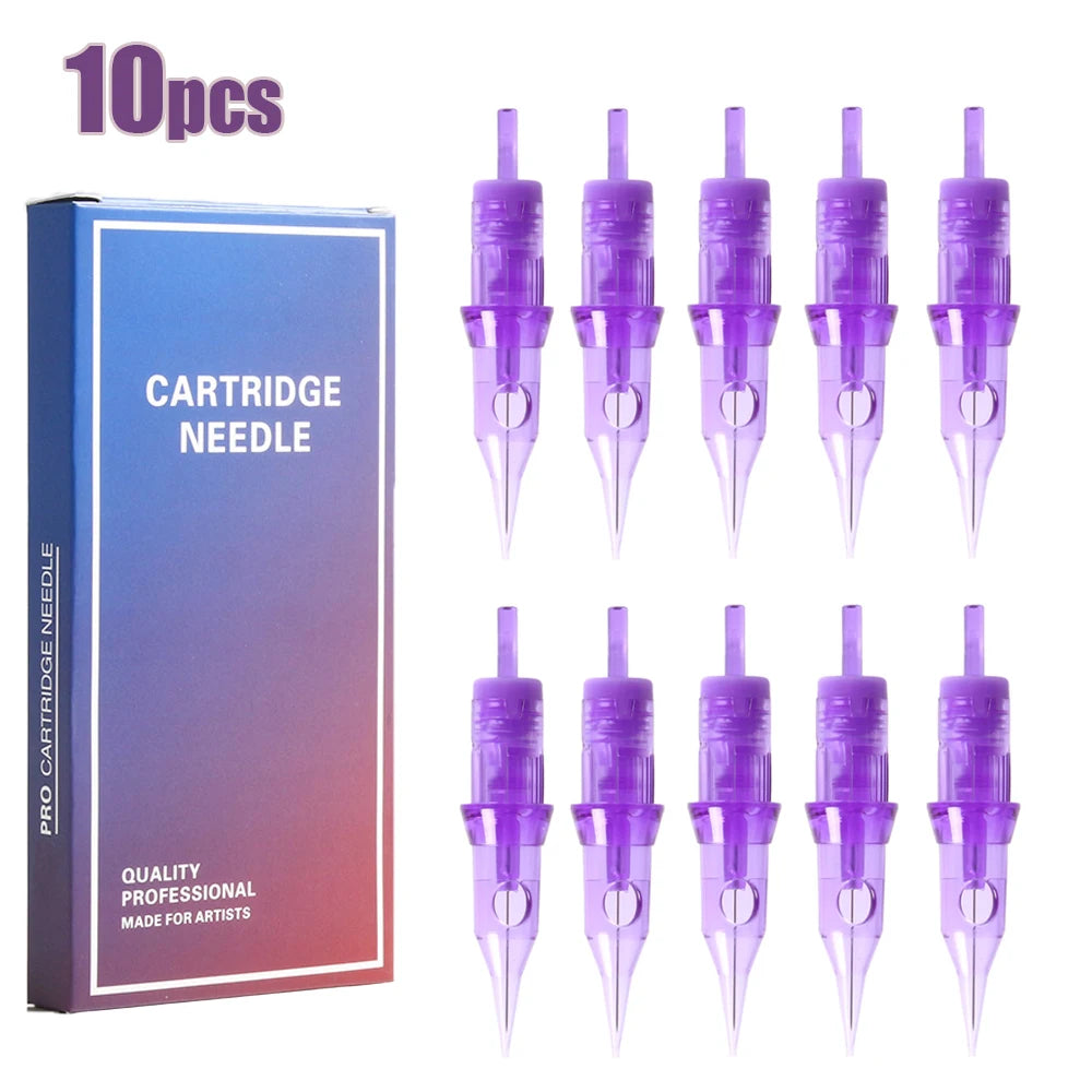 Tattoo Needle Cartridge Set 5/10/20/50pcs – Round Liner & Shader Disposable Needles for Tattoo Machine & Permanent Makeup Eyebrow Pen