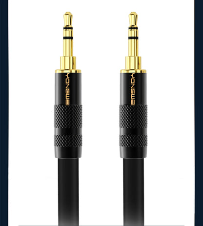 YONGWEI 3.5mm AUX Audio Cable - Straight to Curved Male-to-Male for Car, Mobile Phone, Computer, Speaker and Headset Extension