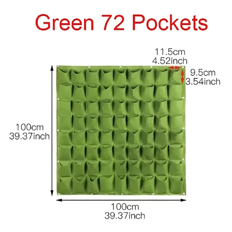Wall Hanging Planting Bag – Multi-Pocket Vertical Garden Planter for Vegetables, Flowers, and Bonsai