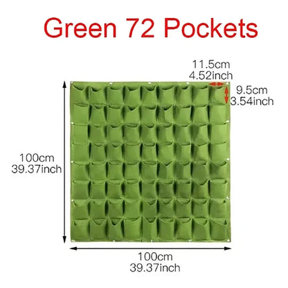 Wall Hanging Planting Bag – Multi-Pocket Vertical Garden Planter for Vegetables, Flowers, and Bonsai