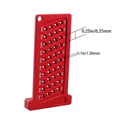 Precision T-Type Hole Ruler - Aluminum Woodworking Metric/Inch Mini Crossed-Out Hole Scribing Tool - Measuring Tools
