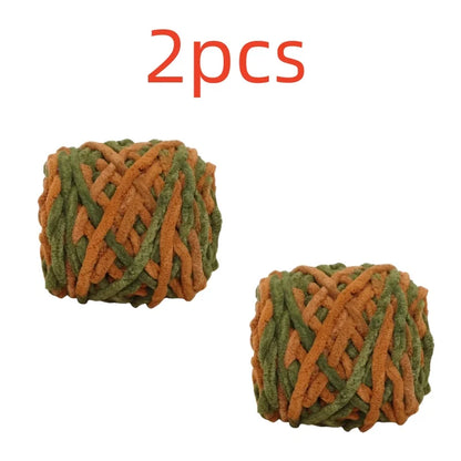 100g Chenille Knitting Yarn – Soft Thick Cotton Ice Strip Wool for DIY Hand Knitting Scarves & Crafts