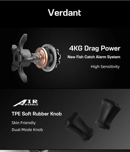 Histar Verdant BFS Ultra-Light 118g Carbon Fiber Baitcasting Reel – 7.2:1 Gear Ratio, 4KG Drag, Durable & High-Performance