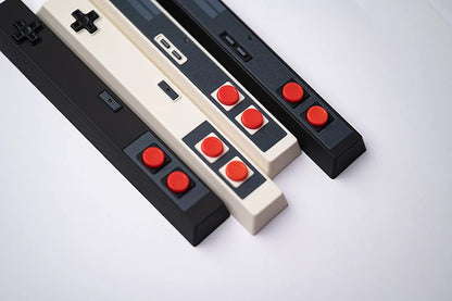 Retro Gamepad Keycap 6.25u Spacebar – Artisan ABS Keycap for MX Switches, Black & White for Mechanical Gaming Keyboards