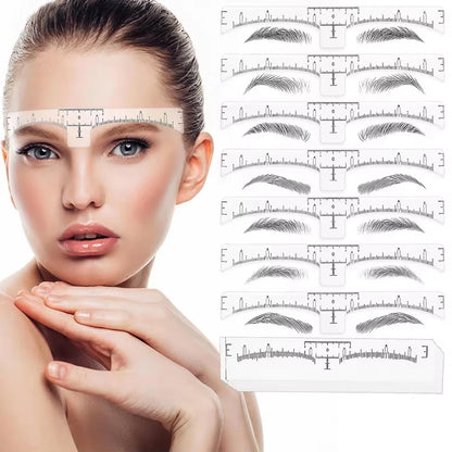 20/50/100pcs Disposable Tattoo Eyebrow Ruler Stickers — Microblading Measurement Tools for Permanent Makeup
