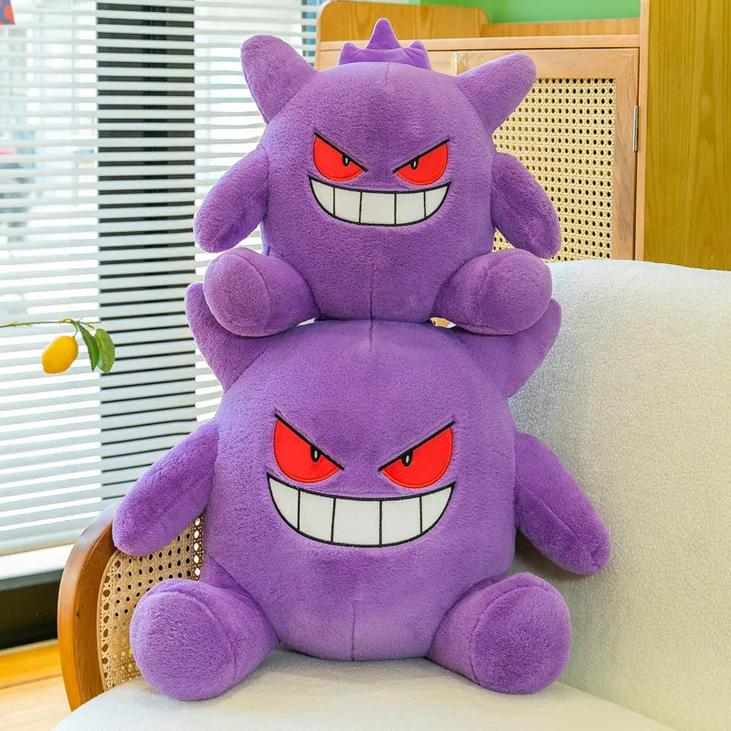 30-65cm Gengar Plush Toy – Soft Pokemon Stuffed Doll with Pendant Clip, Cute Anime Gift for Kids