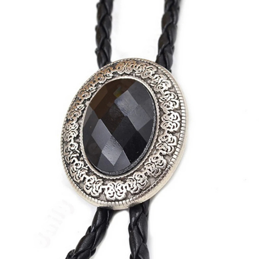 Golden Bolo Tie for Men – Adjustable Cowboy Garment Accessory with Bull Head Pendant, Western Style Necklace