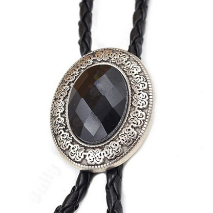 Golden Bolo Tie for Men – Adjustable Cowboy Garment Accessory with Bull Head Pendant, Western Style Necklace