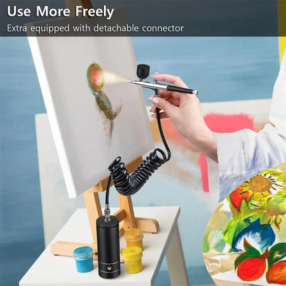 Portable Airbrush Nail Compressor — Wireless Spray Gun for Nail Art, Crafts & Model Painting