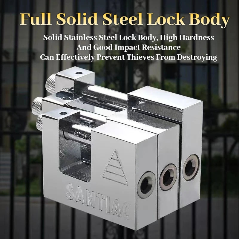 Multifunctional Keyed Padlock – Waterproof, Anti-Rust, Anti-Theft Door & Window Lock with 3 Keys