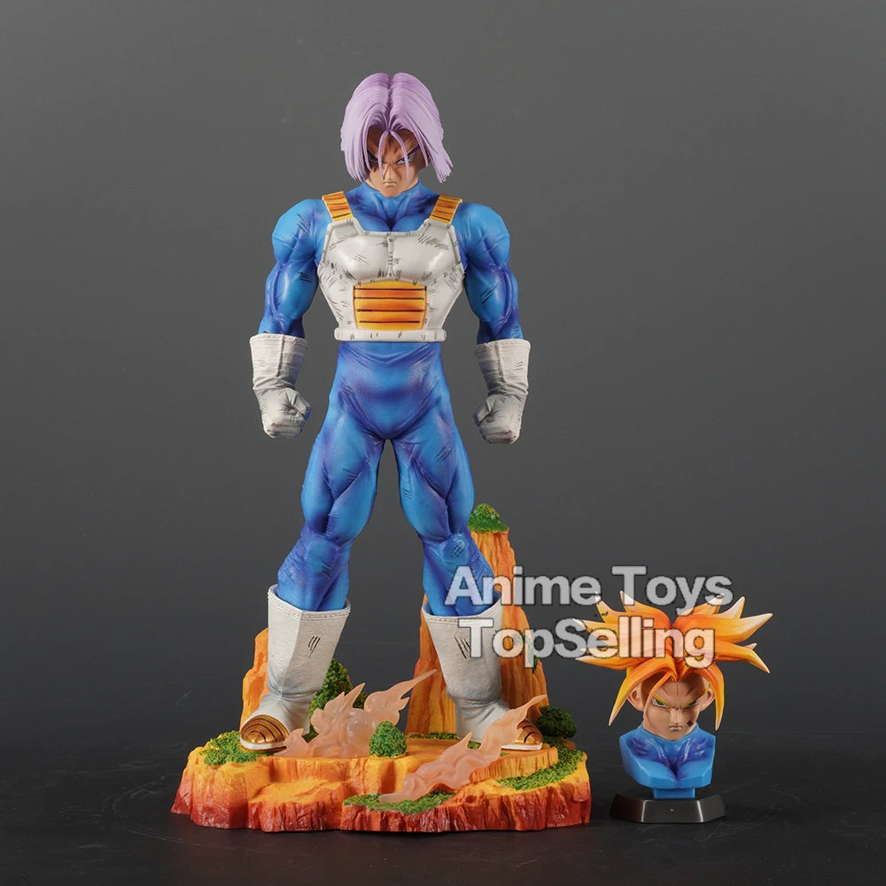 Dragon Ball Z Trunks Figure — 30cm PVC Action Figure with Two Heads, Collectible Toy for Kids & Gifts