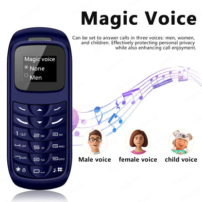 Unlocked Mini Mobile Phone – Bluetooth, Voice Changer, Automatic Call Recording, Magic Voice, Portable Cheap Cellphone