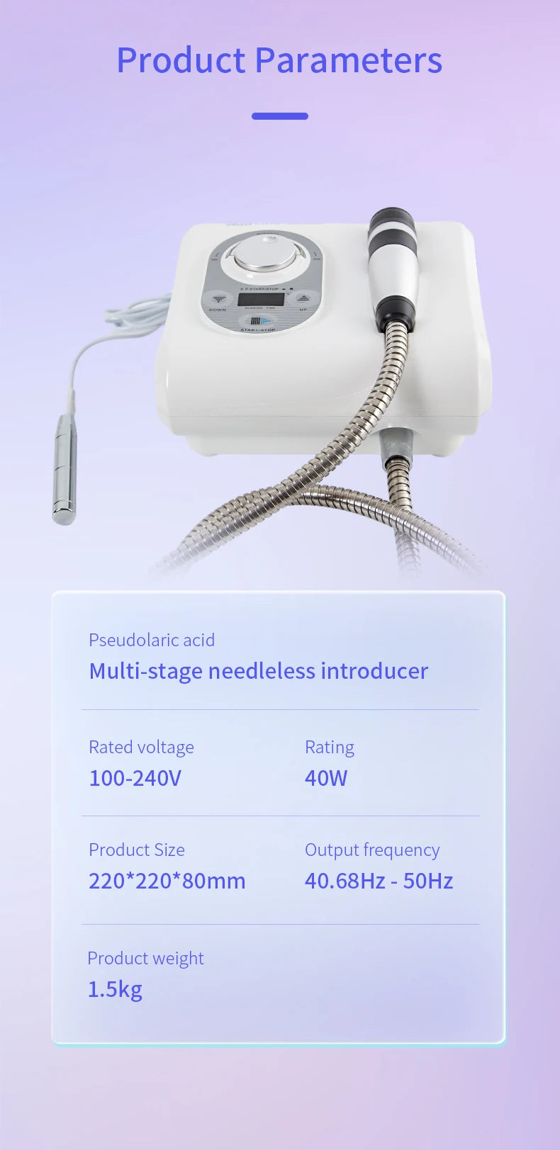 Hot Cold Electroporation No Needle Mesotherapy Machine – Anti-Aging RF Skin Cooling & Face Lifting Facial Equipment