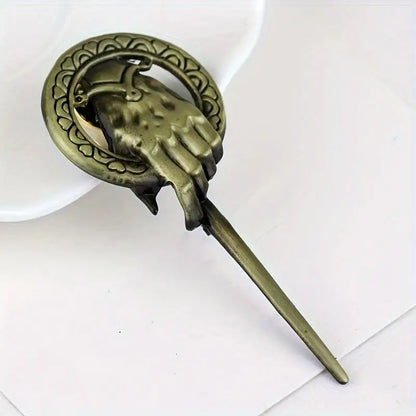 Hand of the King Inspired Lapel Pin Brooch – Movie Prop Replica Badge Collectible Jewelry Accessory for Fans and Cosplay