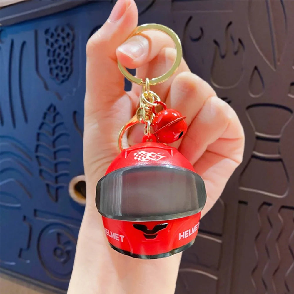 Cool Light-Up Helmet Keychain - Mini LED Night Light Pendant & Multifunctional Bag Charm