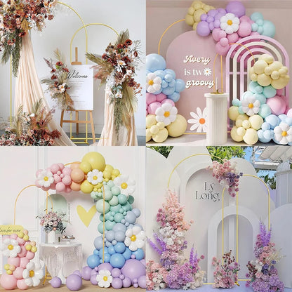 Metal Gold Wedding Arch Stand – 3.9FT/5.9FT/7.2FT Backdrop for Ceremony, Birthday & Baby Shower