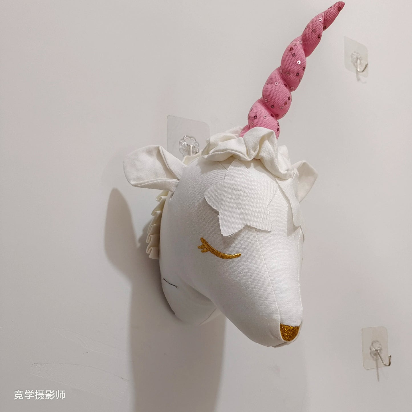 Handmade 3D Felt Animal Heads — Elephant & Swan Wall Hanging Decor for Nursery & Kids’ Bedroom