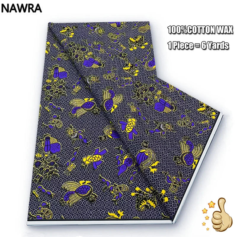 100% Cotton African Wax Print Fabric - High Quality Original Real Wax Ankara Batik Pagne Nigeria Style Sewing Fabric