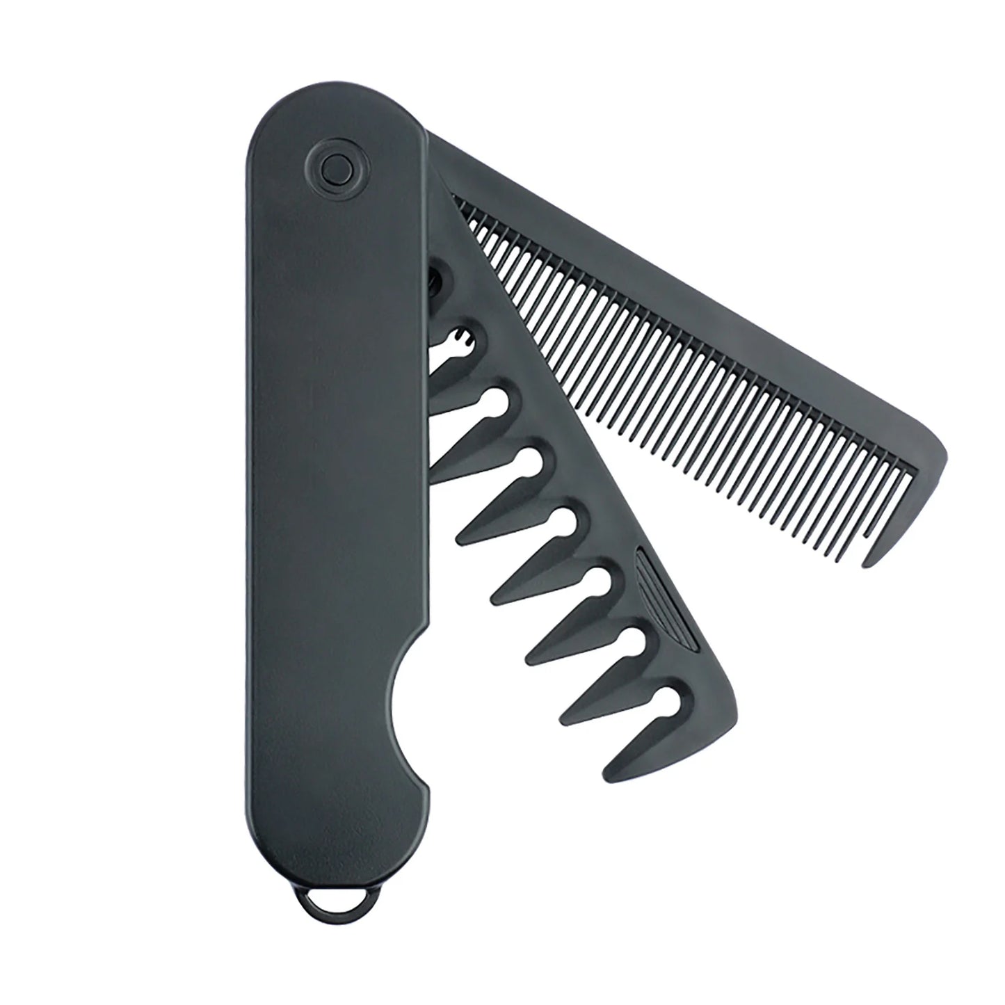 2-in-1 Pocket Folding Comb – Wide Tooth & Beard Comb for Hair Styling and Barber Use