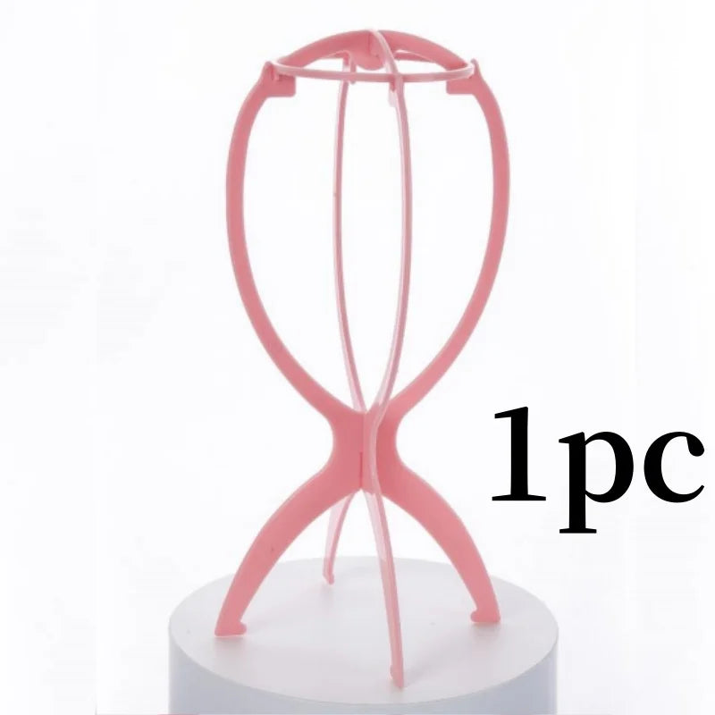 10Pcs Wig Stand Set - Portable Plastic Wig Cap Holder for Home, Salon & Travel Use