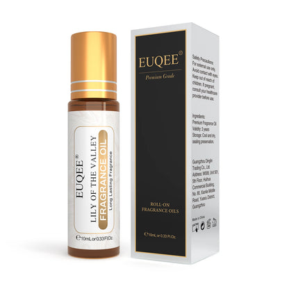 EUQEE 10ml Women's Roller Fragrance Oil - Coconut, Vanilla & Floral Aroma Scent Oil