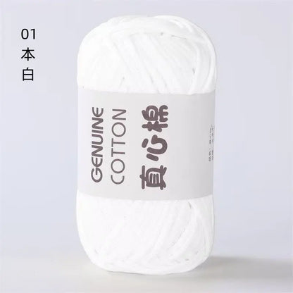 50g Genuine Cotton Yarn - Easy-to-Use Crochet Yarn for Beginners, Hand Knitting & DIY Projects (Scarves, Blankets, Hats, Clothes)