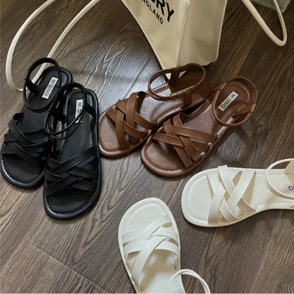 Women’s Classic Ankle Strap Sandals – Flat Soft Sole Summer Shoes, Casual Sandalias Mujer