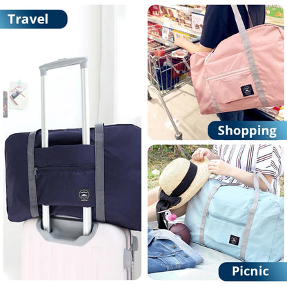 2-Pack Foldable Travel Duffel Bags – Airlines Carry-On, Weekender & Gym Tote for Men and Women
