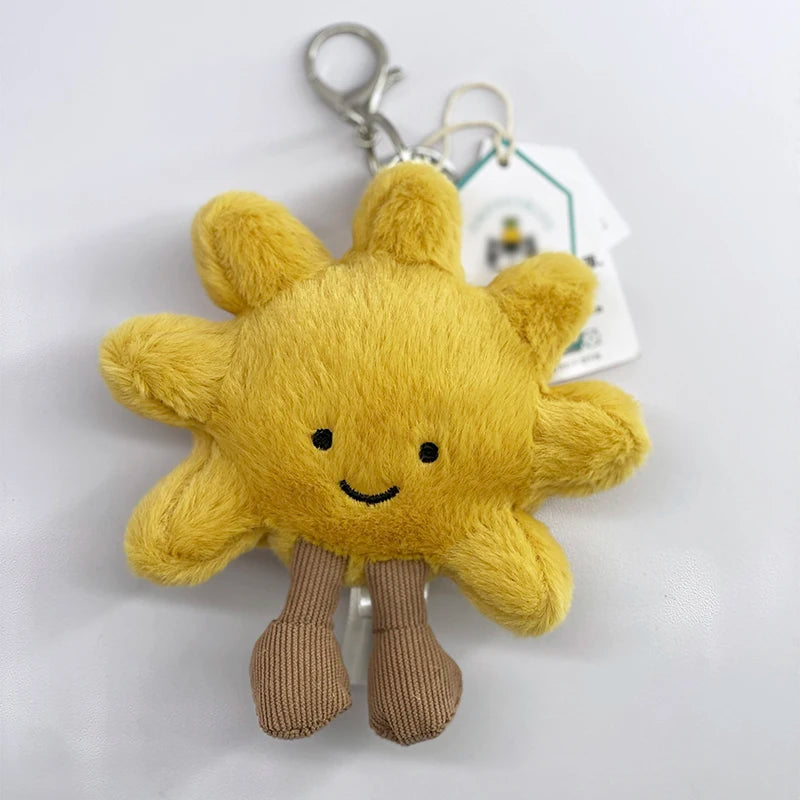 Cute Golf Ball Plush Keychain - Grape Jellyfish Hippo Elephant Bag Charm Mini Plush Toy Collection