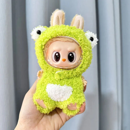 13 Styles Cute Mini Plush Doll Clothes - Outfit Accessories for Kpop Exo Labubu II Idol Dolls, Jumpsuits & Party Clothing