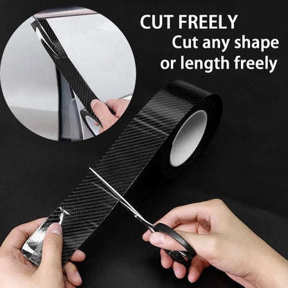 Nano Carbon Fiber 3D Car Tape Sticker 1–10m – Waterproof Door & Mirror Edge Protector Strip DIY Adhesive Protective Film for Vehicles
