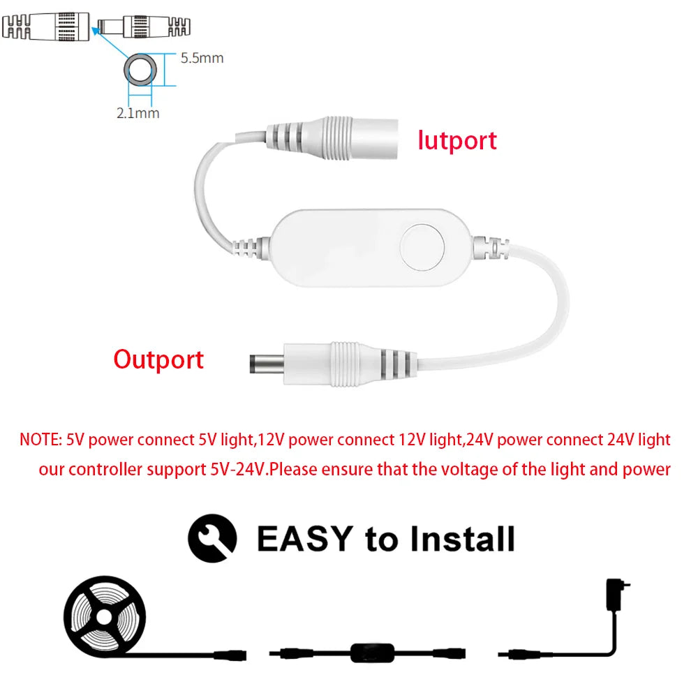 Zigbee 3.0 Smart LED Controller – DC 5V/12V/24V Dimmer for Single Color, CCT, RGB, RGBW & RGBCCT LED Strips, Compatible with Tuya, Alexa & SmartThings