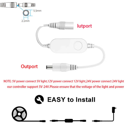 Zigbee 3.0 Smart LED Controller – DC 5V/12V/24V Dimmer for Single Color, CCT, RGB, RGBW & RGBCCT LED Strips, Compatible with Tuya, Alexa & SmartThings