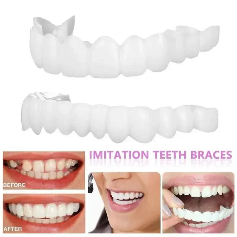 2024 Adult Adjustable Dentures – Snap-on Fake Teeth Set for Gaps, Portable Braces & Oral Hygiene Care