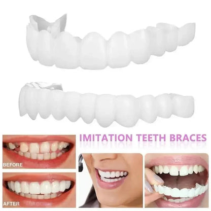 2024 Adult Adjustable Dentures – Snap-on Fake Teeth Set for Gaps, Portable Braces & Oral Hygiene Care