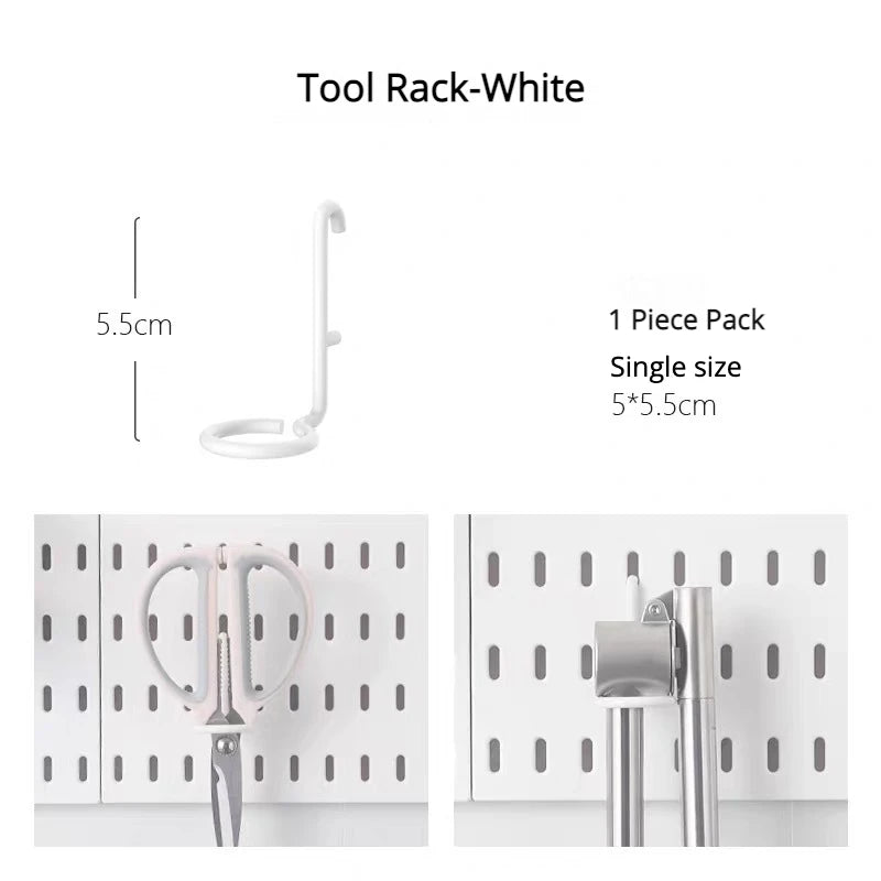 DIY Pegboard Hanging Shelf & Hooks – Wall Organizer for Garage, Kitchen & Room, No-Drill Storage Solution