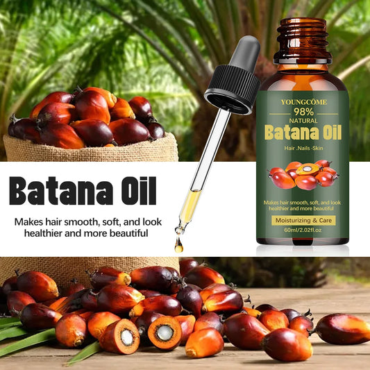 Pure Batana Hair Oil - Natural Hair Growth Treatment for Shine Strengthening Split End Repair and Scalp Care
