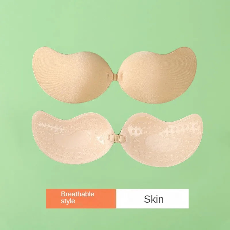 Invisible Strapless Adhesive Stick Bra – Seamless Silicone Push-Up Breast Tape, Nipple Covers & Bralette Pasties for Women